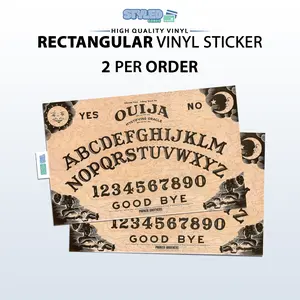 Halloween Ouija rectangle vinyl stickers - Unique Halloween Design for Personal Use