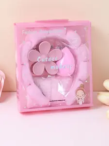 Women's Hair Accessories Set, 5-Piece Plush Headbands & Clips, Multi-Style Design for Daily Use, Autumn Winter Fashion Essentials