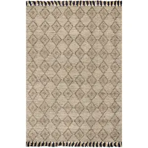 Britta Textured Diamond Tassel Area Rug