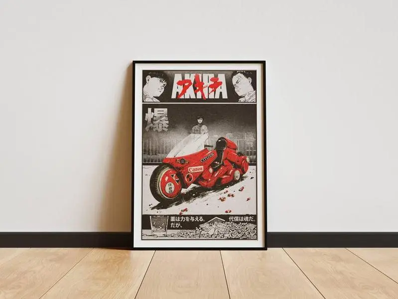Akira Digital Poster Unframed Poster Unframed, Akira Anime Poster Unframed, Akira Manga Poster Unframed, Akira Movie Poster Unframed, Akira Poster Unframed, Akira Wall Art, Aesthetic Anime Poster Unframed