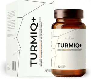 Turmiq Plus – Premium Turmeric Curcumin Supplement with Black Pepper – 1000mg High-Strength Formula – 95% Curcuminoids – 90 Capsules, Vegan, Non-GMO, Made in USA