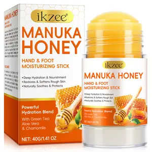 ikzee Manuka Honey Hand and Foot Care Stick 40g, moisturizes hands and feet, improves skin texture and promotes keratin production moisturizes and nourishes and repairs broken skin, suitable for daily use, Hydrating Hand Balm, Foot Cream
