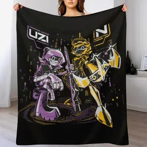 Anime Murder Drones Flannel Blanket Drone (9) Cartoon Anime Blanket Ultra Soft Anime Throw Blanket All Seasons Lightweight Microfiber Blankets for Living Room Bedroom Unique Gifts