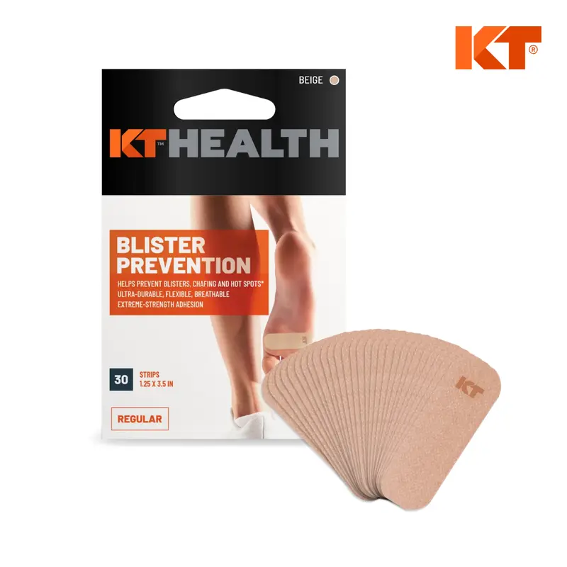 KT Health Pre Cut Synthetics Sports Tapes - 30 Strips with Strong Adhesive, Dermatologist Tested Hypoallergenic Skin-Friendly Tapes for Feet Protection & Blister Prevention