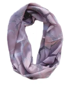 Lavender Mauve Infinity Silk Scarf