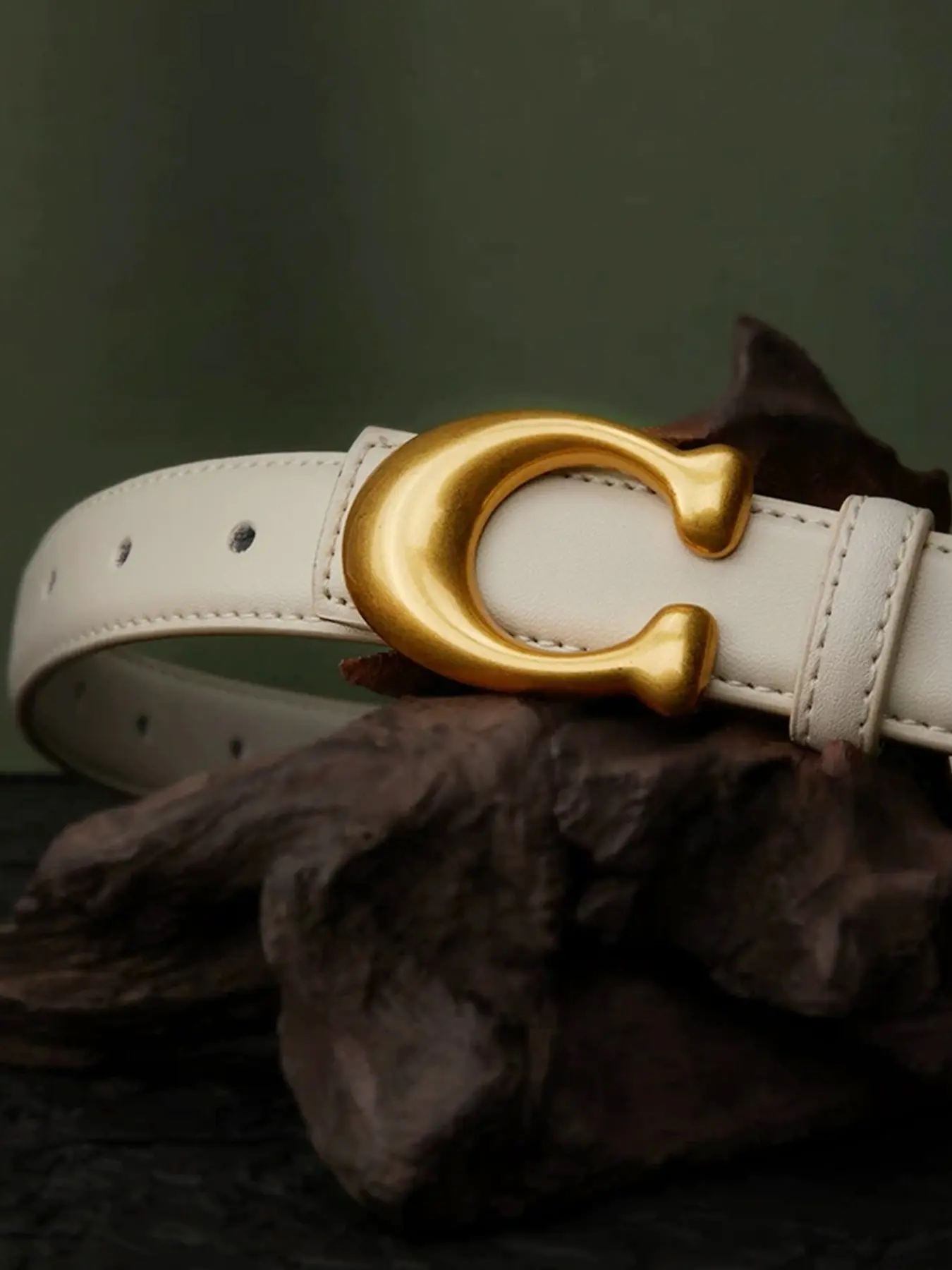 Stylish Women\'s Leather Waist Belt with Gold Buckle - Elegant Fashion Accessory Relang Women main image 4