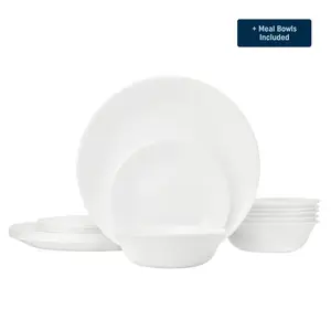 Corelle® Winter Frost White Dinnerware Set – Service for 8 + Meal Bowls