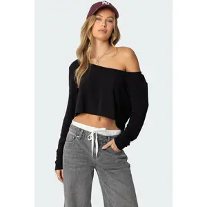 Cropped Off Shoulder Top Cropped Off Shoulder Top