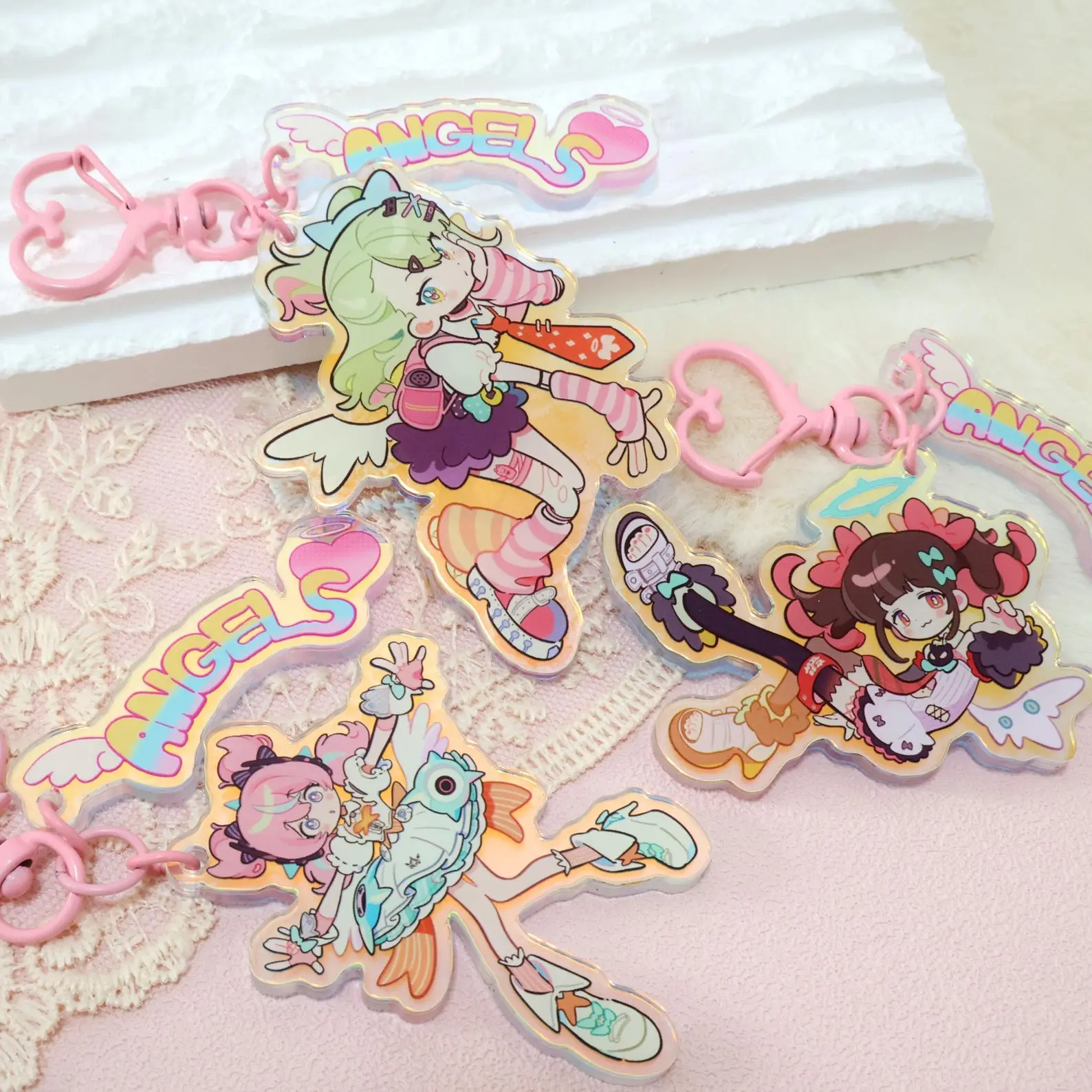 Limited Edition Zenless Zone Zero Retro Series Angels of Delusion Laser Acrylic keychain