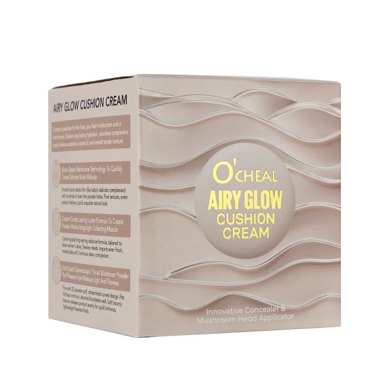 Air Mushroom Cushion BB Cream — Natural Finish, Non-Cakey, Brightening Foundation — Concealing, Long-Lasting, and Smudge-Proof