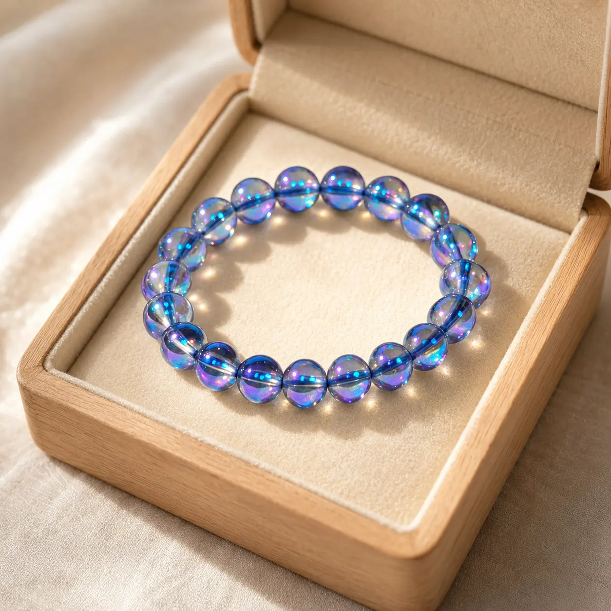 Natural Crystal Bracelet – Gray Moonstone & Labradorite, Fashionable and Versatile