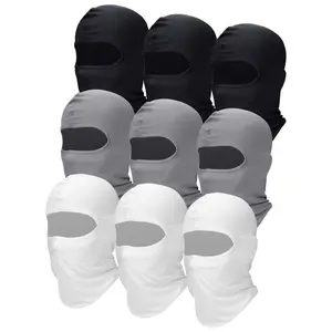 9 Pieces Balaclava Moveable Face Mask Summer Ski Mask Sun Protection Breathable Balaclavas for Men Women Cycling Outdoor Motorcycle Helmet Liner Protective Gear