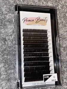 Premier Beauty .05 C Curl 8-16 mm Length Individual Eyelash Extensions Premium Mink Lashes Natural Look Made in the US
