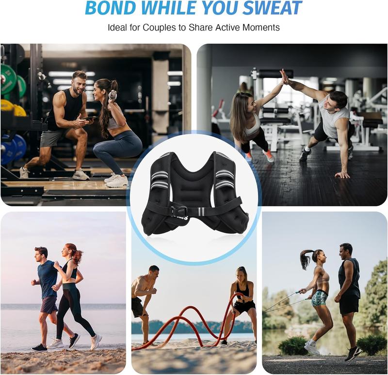 【Jumpstart Sale】ZELUS Weighted Vests,6/8/12/16/20/25/30lbs weight vest with Detachable Phone Pouch&Reflective Stripes&Adjustable Straps| Exercise Equipment & Workout Enhancer for Motivational Walking,Weight Training, Running, Rucking||Fashion Fest