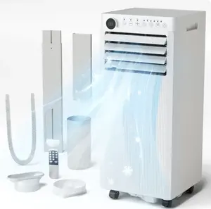 ZAFRO 8000/10000 BTU Portable Air Conditioner, Ultra Quiet AC Unit with Dehumidifier & Fan, Remote Control, 24H Timer, Easy Install for Bedroom & Apartment (Up to 350 Sq.Ft)