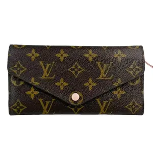 Pre-owned Louis Vuitton Leather Small Leather Goods Sarah Monogram Canvas Long Wallet