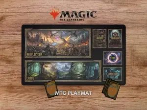 Zoned MTG Playmat - Fantasy Playmat With Zones, TCG Playmat, Magic The Gathering Mat