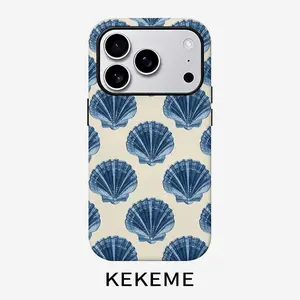 Conch shell creative pattern, stylish and unique 2-in-1 mobile phone case, durable and anti-drop, suitable for iPhone 17 16 15 14 13 12 11 Plus Pro Max Air, Samsung Galaxy S series and A series, gifts for relatives and friends