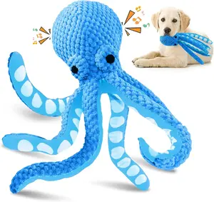 Plush Dog Toys with Soft Fabric for Small, Medium and Large Dogs-Octopus Stuffed Dog Toys to Keep Them Busy