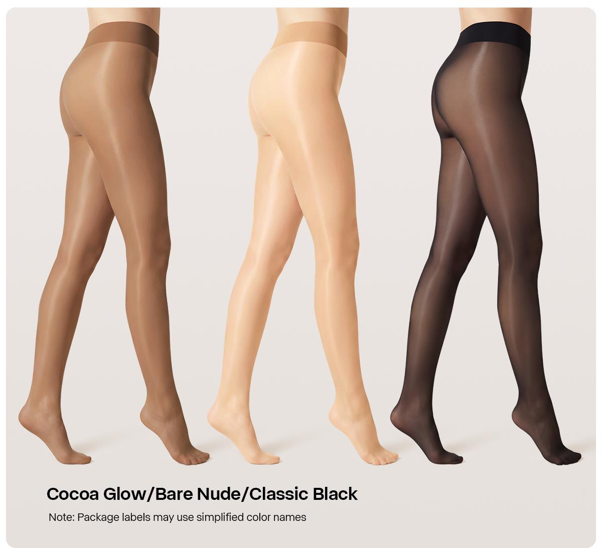 Women's 3-Pack High-Waist Pantyhose, Sheer Silky Underwear Set with an Ultra-Smooth Glossy Oil Shine, Underwear Sets Thigh Highs Sparkle Women's 3-Pack High-Waist Pantyhose, Sheer Silky Underwear Set with an Ultra-Smooth Glossy Oil Shine, Underwear Sets Thigh Highs Sparkle