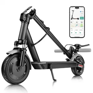 Dual(2*2) Suspension [10 Inch Big Tire] Powerful Electric Adult Scooter 19 MPH Adjustable Speed, 36V [13Ah Battery] App Control via YouFs-A, LED Headlight and Rear Brake Light Electric Commuter