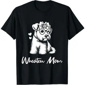 Soft Coated Wheaten Terrier Mom Dog Heart Graphic Design T-Shirt