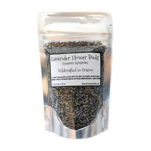 Reiki Charged Lavender Flower Buds Lavandula Angustifolia Wildcrafted in France Loose Leaf Dried Flower 0.4 oz bag Small Sample DIY Decor
