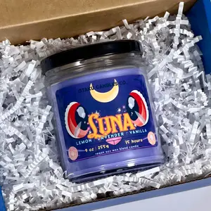 Luna Candle | Pretty Guardian Anime Candle | | Lemon, Lavender, Vanilla Vegan Candle | 9 oz