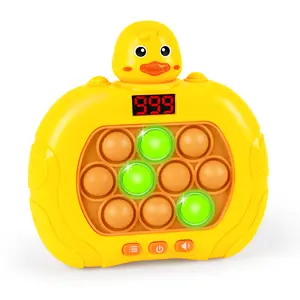 Fast Push Bubble Game with Score Level Display, Pop Fidgets Games Controller 6 Modes Light up Quick Push Handheld Toy for Autism Sensory Birthday Gifts