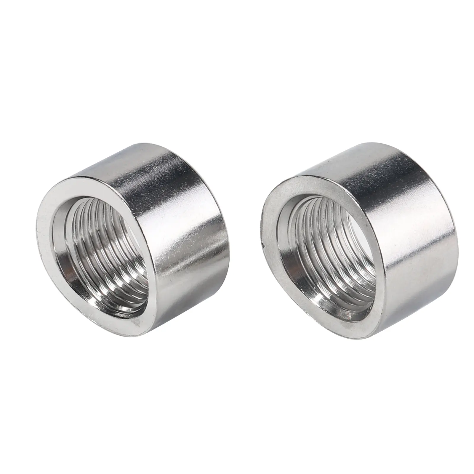 3mirrors 2Pack M18x1.5 304 Stainless Steel Curve Notched Oxygen Sensor Bungs, High Quality Weld Bungs with Precise Welding, Curve Notched Adapter for Automotive Engine Repair