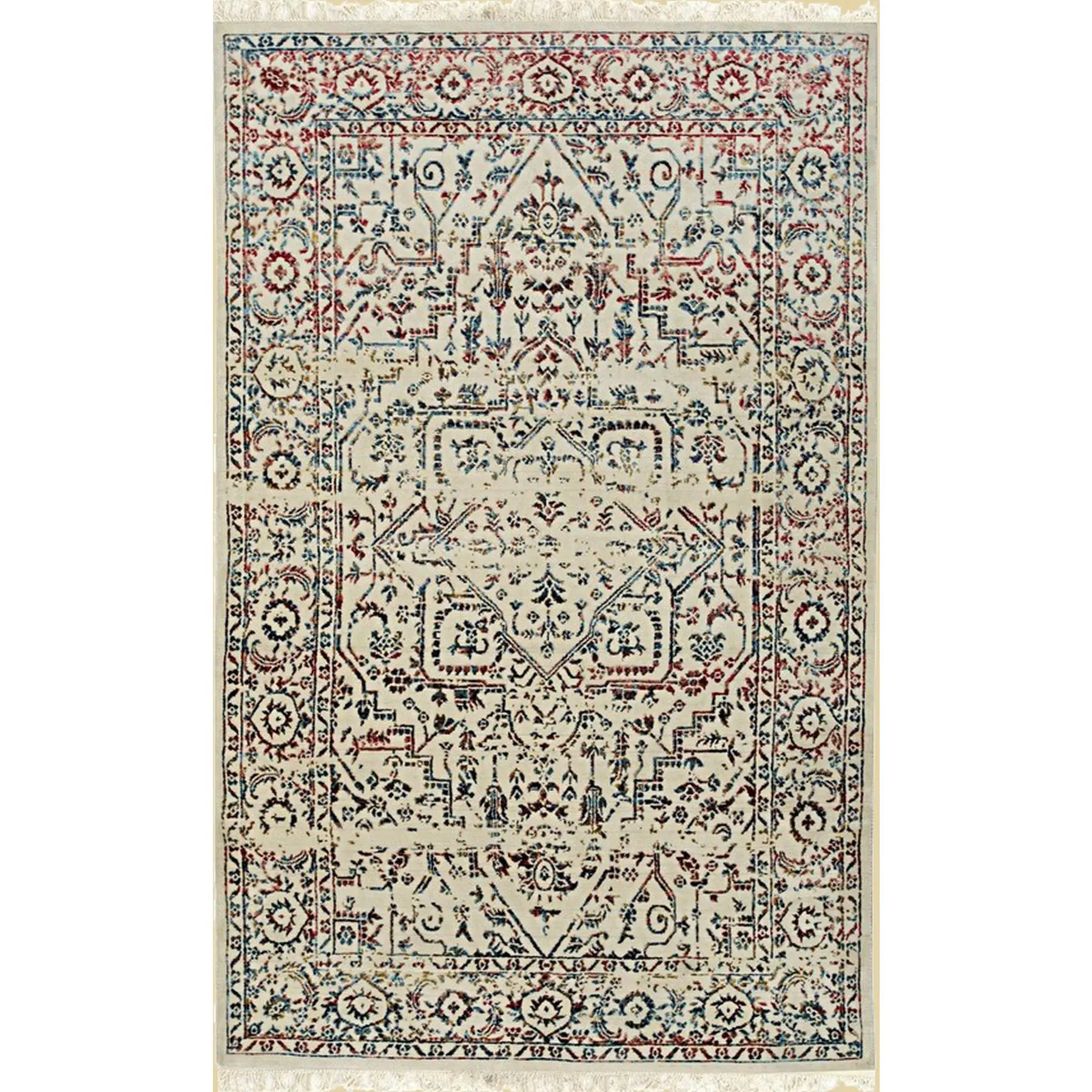 Lila Chic Multicolor Hand Knotted Wool & Viscose Rug