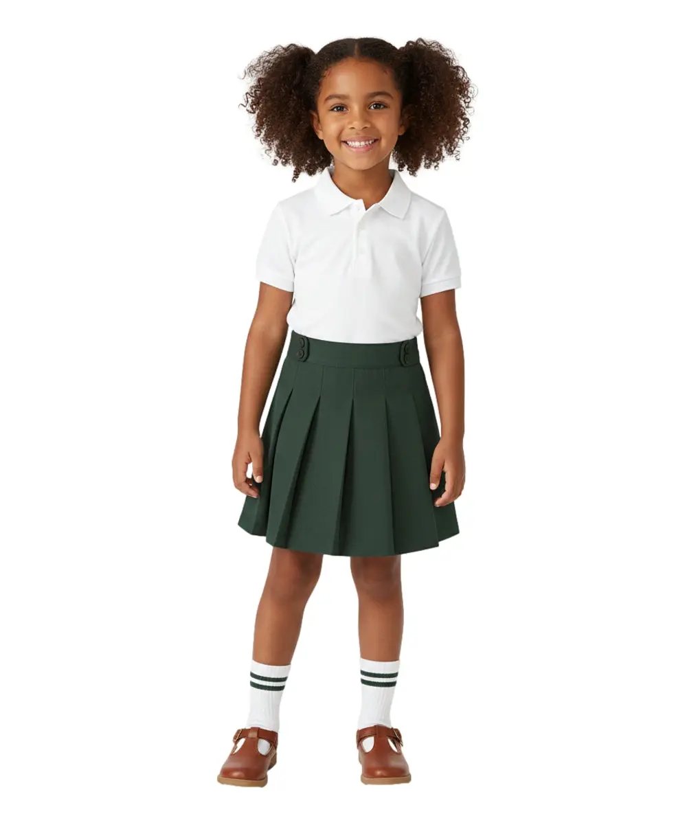 Girl's Khaki, Navy, Black, Hunter Green Uniform Skirts Scooter 4/5-16