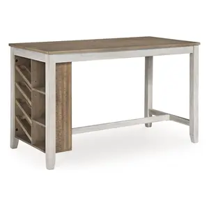 Skempton - Rectangular Counter Table With Storage - White