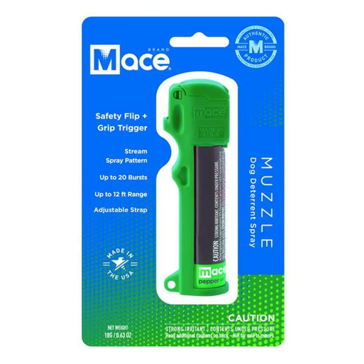 212 MAIN Mace Security International 5021496 Humane Dog Deterrent Spray - EPA Approved, Durable and Sturdy, 1.25 in. Width, 12 ft. Range, Portable Muzzle Deterrent