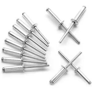 3/16" x 3/4" Silver Pop Rivets Assortment - 60Pcs, Aluminum Rivets Metal Blind Rivets Kayak Rivets Tool Marine rivet fasteners for Boat