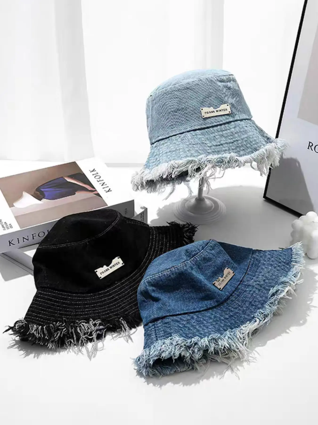 ganni denim bucket hat - TikTok Shop