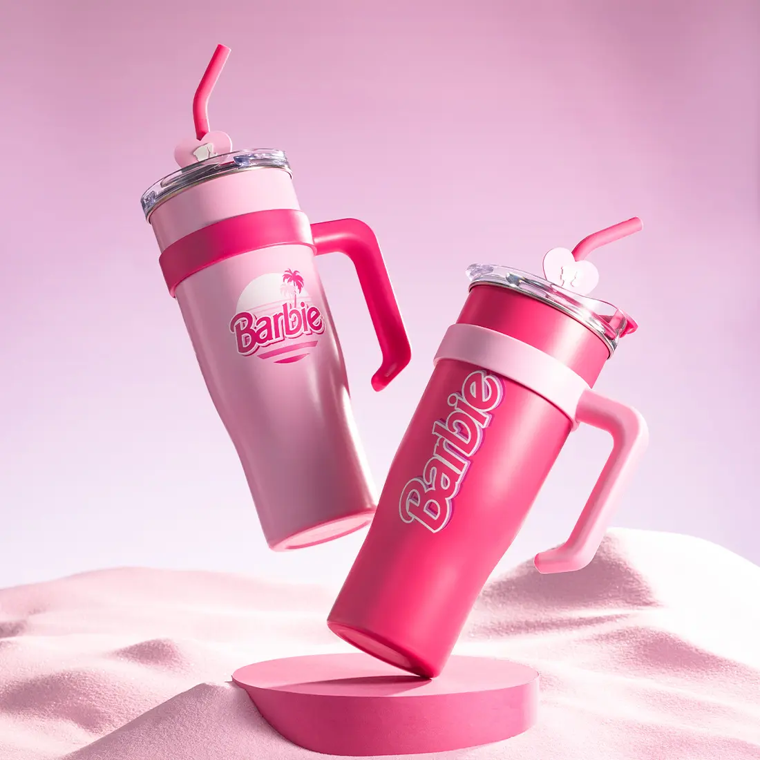 Miniso Barbie Pink Portable Insulated Tumbler - 54oz&40oz
