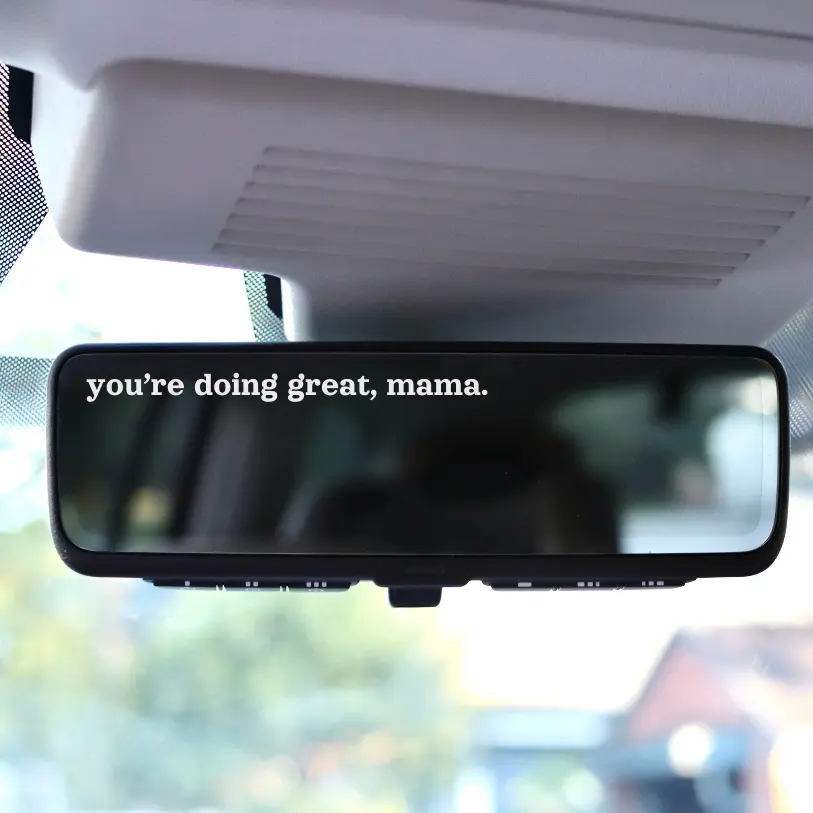 Car Mirror Decal, You're Doing Great Mama, Mirror Sticker, Rear View Mirror Decal, Car Decal Sticker, Mom Affirmation, Cute Gift for New Mom