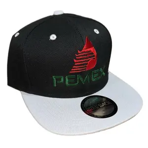 Pemex Gorra Negra Con Blanco snapback hats