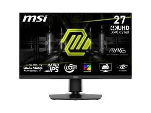 MSI 27 inch Dual Mode UHD 4K 160Hz Full HD 320Hz IPS AMD FreeSync (Adaptive Sync) 0.5ms HDR400 Gaming Computer Monitor with Height Adjustable, Swivel, Pivot & Tilt Stand MAG 272URDF E16