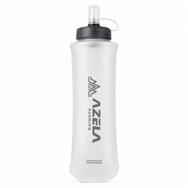 Collapsible Soft Flask for Running, Lightweight TPU Water Bottle with Pull-Open Valve for Hydration Vests, Hiking and Trail Running