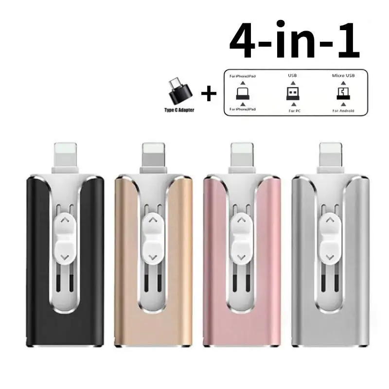 USB 3.0 Flash Drive – Memory Stick for iPhone & Type-C & Android & PC, Photo Stick Thumb Drive, External Data Storage 128GB/256GB/512GB/1TB, Memoria Portátil & Pendrive
