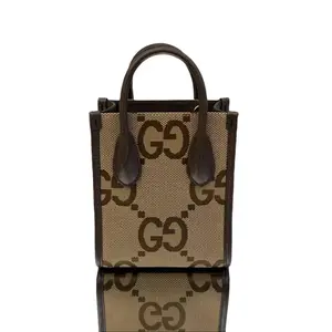Pre-owned Coated Canvas Tote Bags Gucci Jumbo GG Mini Tote Bag