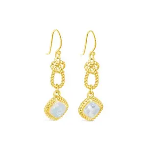 Mariner's Moonstone Earrings By Captain Kate - 14k Gold Vermeil