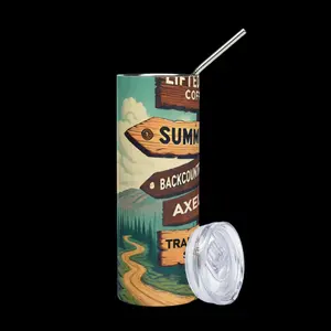 Lifted Grounds Coffee Co.® 20oz Cylindrical Adventure Tumbler – Trail-Ready Fuel