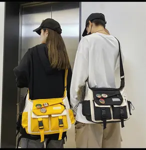 Casual Crossbody Bag Large Capacity Messenger Bag Shoulder Bag Aesthetic for Women Men Unisex Versatile Use Everyday Use(with accessories)