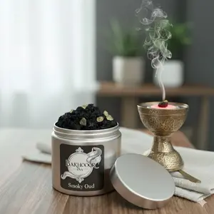 Bakhoor USA Smoky Oud Bakhoor - Premium Incense with Rich Oud Scent for Aromatic Relaxation Fragrance Light Woody Scented Bakhoor incense
