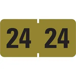 Smead SMD68324 Coded Year Label Roll, Gold