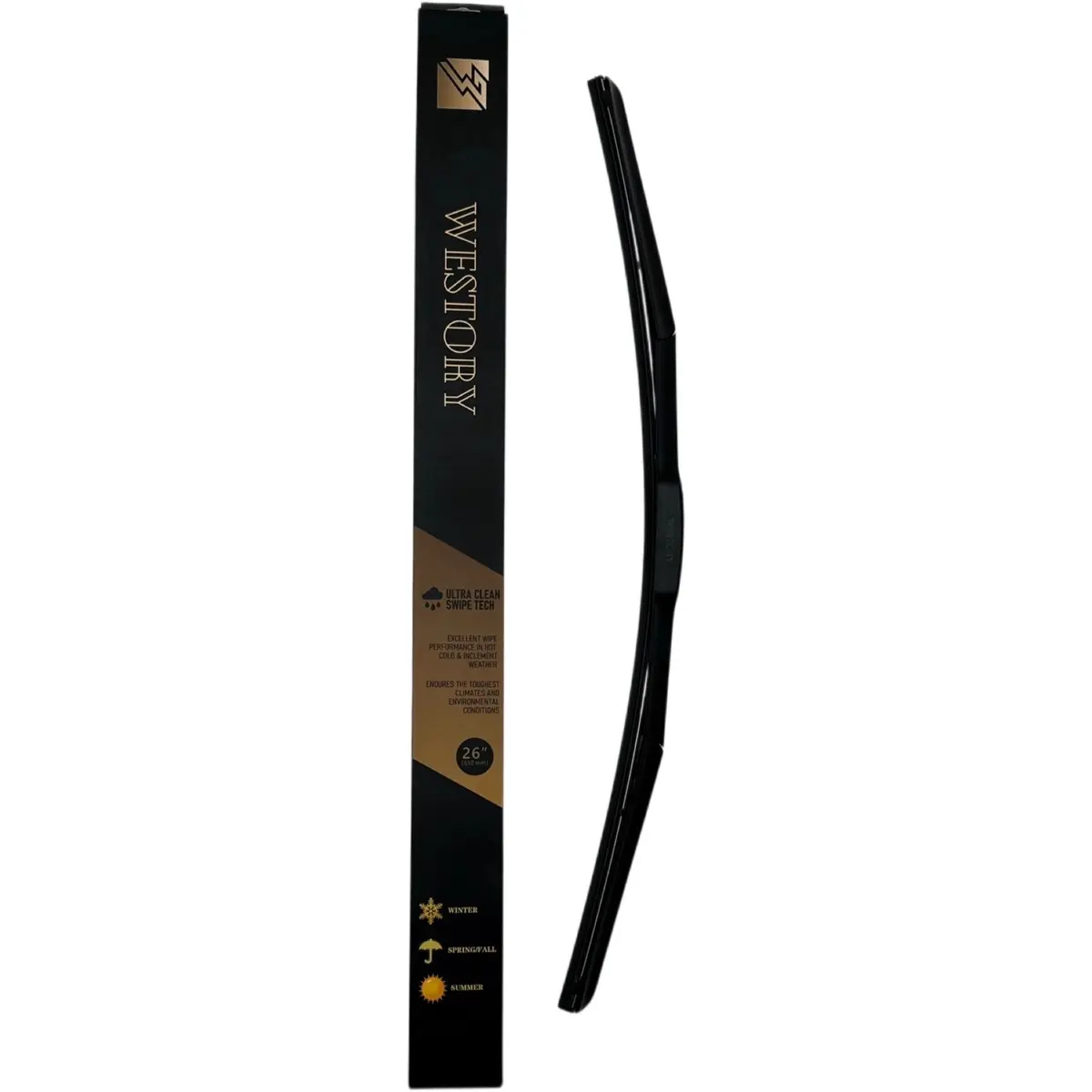 26 inches WESTORY Hybrid Windshield Wiper Blade Premium All-Weather, Windshield Wiper (Pack of 1), Automotive Replacement Windshield Wiper Blades, U/J-type Hook