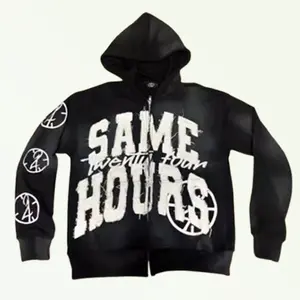 SAME HOURS Hoodie Sweatshirt Graphic Hoodies Letter Print Casual Long Sleeve Pullover Top